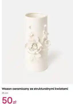 Pepco Wazon ceramiczny ze strukturalnymi kwiatami 25 cm oferta