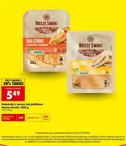 Biedronka Naleśniki z serem lub jabłkiem Nasze Smaki oferta