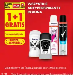 Biedronka Antyperspiranty Rexona oferta