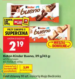 Biedronka Baton Kinder Bueno oferta
