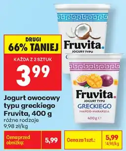 Biedronka Jogurt owocowy typu greckiego Fruvita oferta