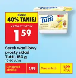 Biedronka Serek waniliowy prosto skład Tutti oferta