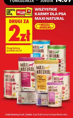 Biedronka Karmy dla psa Maxi Natural oferta