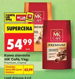 Biedronka Kawa ziarnista MK Café, Premium, Crema oferta