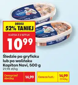 Biedronka Śledzie po gryficku lub po wolińsku Kapitan Navi oferta
