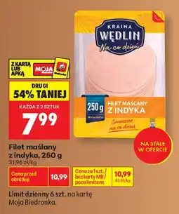 Biedronka Kraina Wędlin Filet Maślany z Indyka oferta