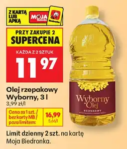 Biedronka Olej rzepakowy Wyborny oferta