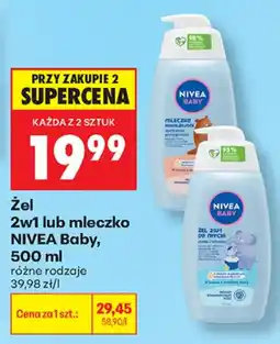 Biedronka Żel 2w1 lub mleczko NIVEA Baby oferta