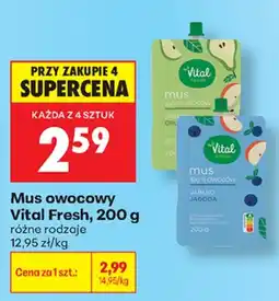 Biedronka Mus owocowy Vital Fresh oferta