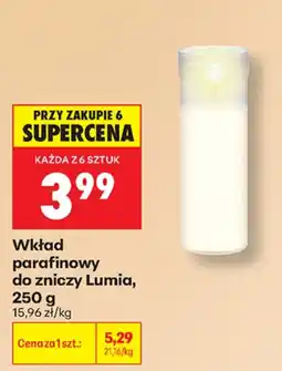 Biedronka Wkład parafinowy do zniczy Lumia oferta