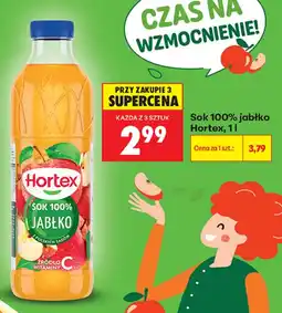 Biedronka Sok 100% Jabłko Hortex oferta
