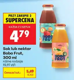 Biedronka Sok lub nektar Bobo Frut oferta