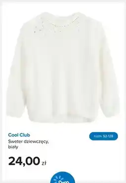 Smyk Sweter dziewczęcy biały Cool Club oferta