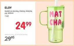Rossmann Kubek ze słomką zielony Matcha 800 ml Eloy oferta