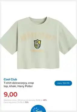 Smyk T-shirt dziewczęcy crop top khaki Harry Potter Cool Club oferta