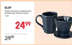 Rossmann Kubek ceramiczny z zaparzaczem przelewowym do kawy czarny Eloy oferta
