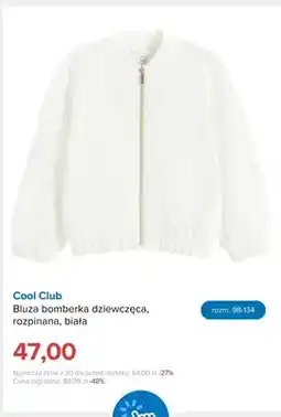 Smyk Bluza bomberka dziewczęca rozpinana biała Cool Club oferta