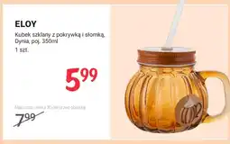 Rossmann Kubek szklany z pokrywką i słomką Dynia 350 ml Eloy oferta