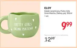 Rossmann Kubek ceramiczny Pretty Girls Drink Matcha zielony 300 ml Eloy oferta