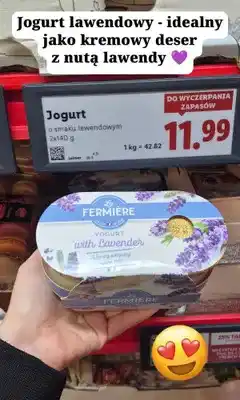 Lidl Jogurt lawendowy La Fermière oferta