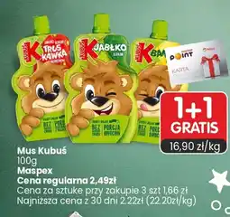 Market Point Mus Kubuś jabłko banan truskawka marchew oferta