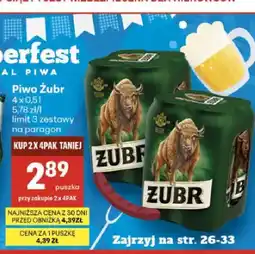 Delikatesy Centrum Piwo Żubr 4-pak oferta