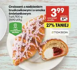 Delikatesy Centrum Croissant z nadzieniem truskawkowym i o smaku śmietankowym Stokson oferta