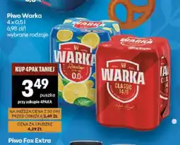 Delikatesy Centrum Piwo bezalkoholowe Warka Radler Cytryna 4-pak oferta