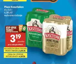Delikatesy Centrum Piwo Kasztelan Niepasteryzowane 4-pak oferta