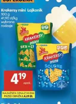 Delikatesy Centrum Krakersy mini Lajkonik oferta