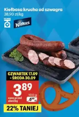 Delikatesy Centrum Kiełbasa krucha od szwagra Krakus oferta