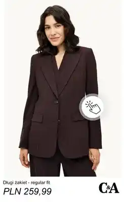 C&A Długi żakiet regular fit C & A oferta