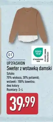 ALDI Sweter z wstawką damski UP2FASHION oferta