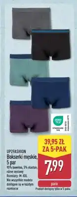 ALDI Bokserki męskie 5-pak UP2FASHION oferta