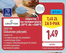 ALDI Silikonowe pokrywki okrągłe 5-pak Crofton oferta