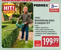ALDI Akumulatorowe nożyce do żywopłotu Ferrex oferta