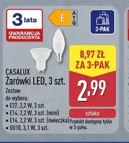 ALDI Żarówki LED E27 2,2W 3-pak Casalux oferta