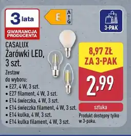 ALDI Żarówki LED E27 4W 3-pak Casalux oferta
