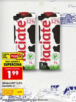 Biedronka Mleko UHT 3,2% Łaciate oferta