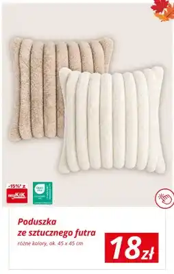 KiK Poduszka ze sztucznego futra 45x45 cm oferta