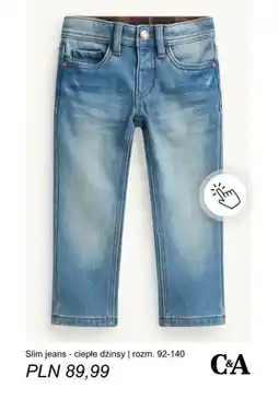 C&A Slim jeans - ciepłe dżinsy rozm. 92-140 C & A oferta