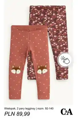C&A Legginsy 2-pak rozm. 92-140 C & A oferta
