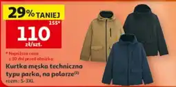 Auchan Kurtka męska techniczna typu parka, na polarze oferta