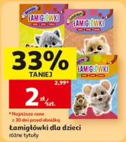 Auchan Łamigłówki dla dzieci oferta