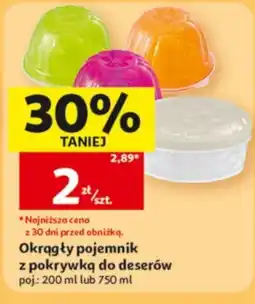 Auchan Okrągły pojemnik z pokrywką do deserów oferta