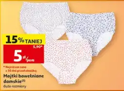 Auchan Majtki bawełniane damskie oferta