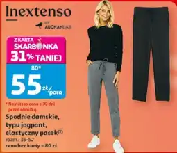 Auchan Spodnie damskie, typu jogpant, elastyczny pasek oferta