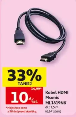 Auchan Kabel HDMI Msonic oferta