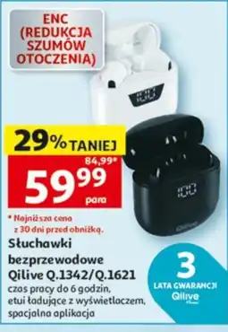 Auchan Słuchawki bezprzewodowe Qilive oferta