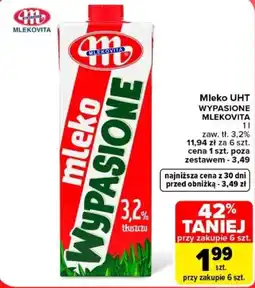 Carrefour Mleko UHT Wypasione Mlekovita oferta
